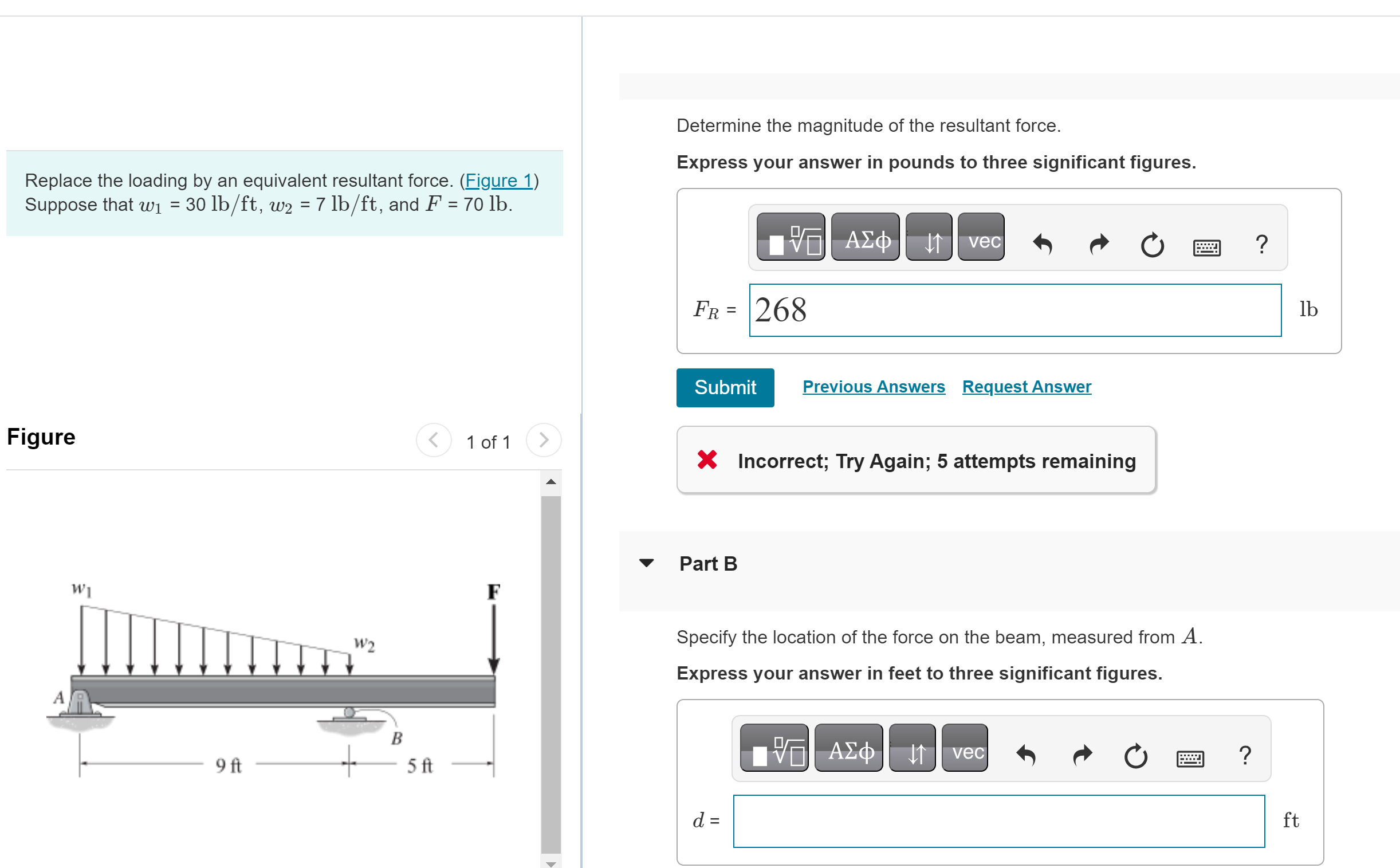 Replace the loading by an equivalent resultant