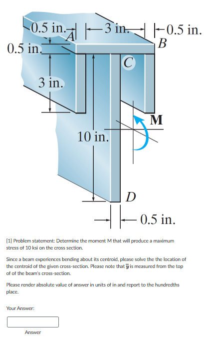 [ 1 ] Problem statement: Determine the moment \ (