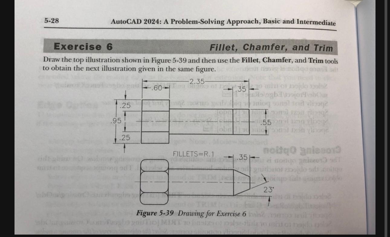 5-28 \ AutoCAD 2024: A Problem-Solving Approach,
