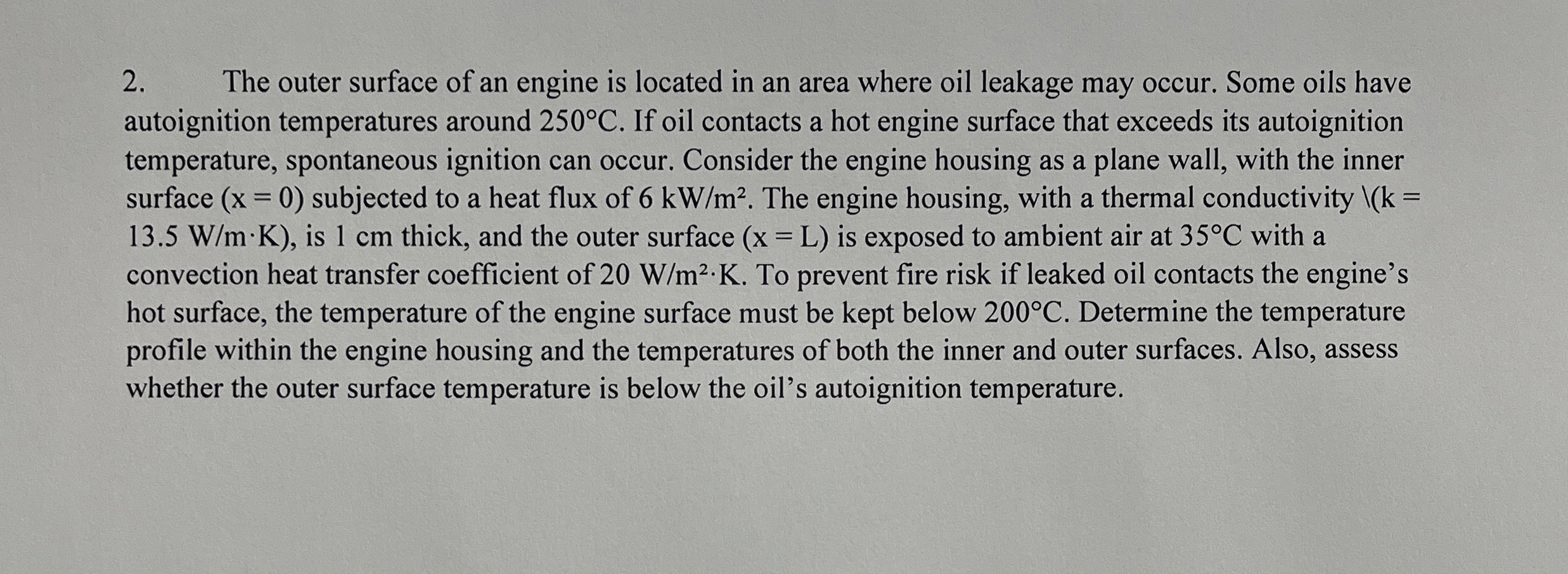 The outer surface of an engine is located in an