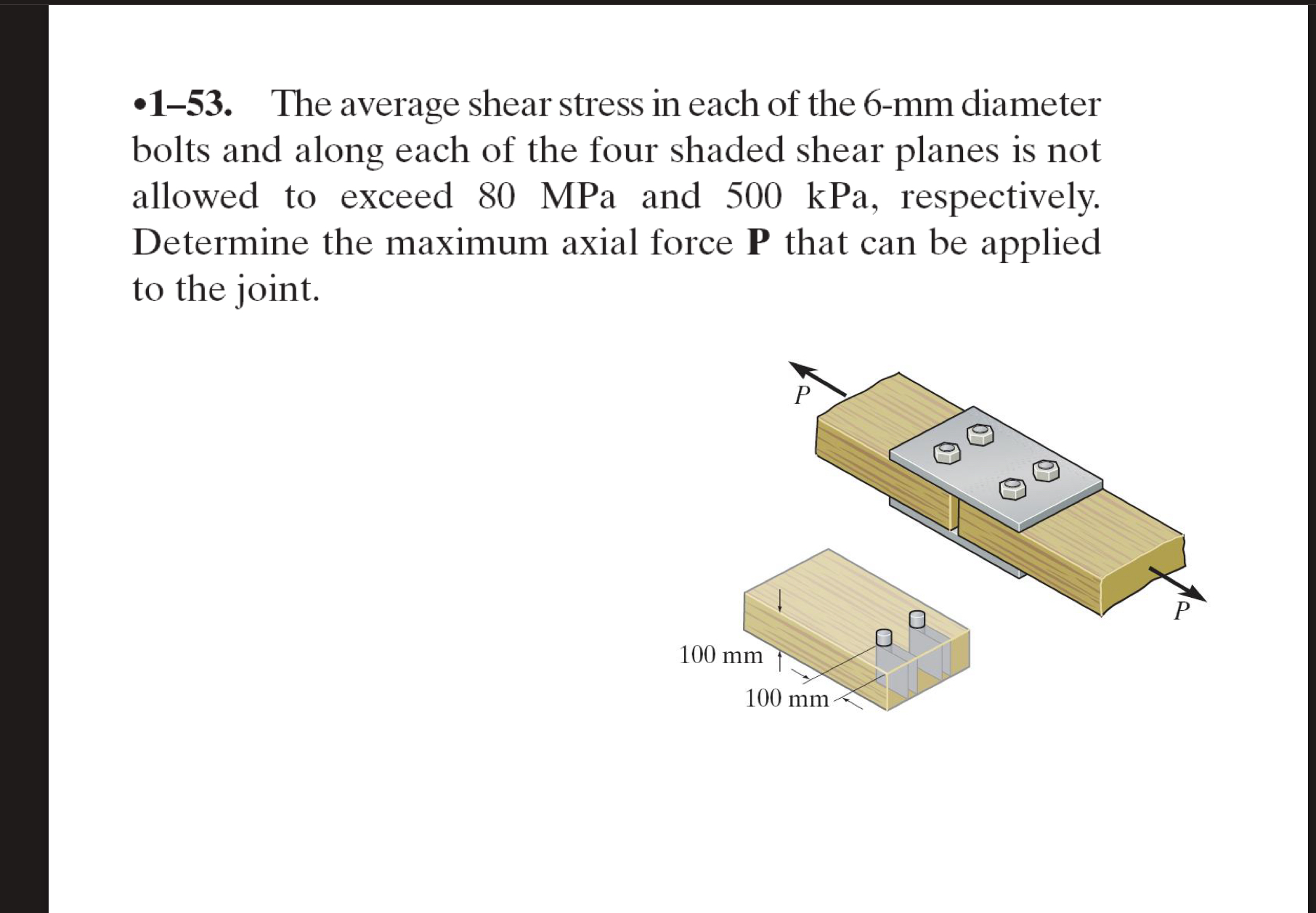 - 1 - 5 3 . The average shear stress in each of