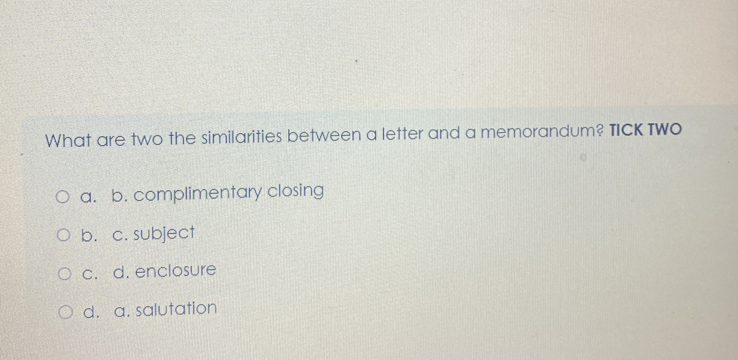 What are two the similarities between a letter