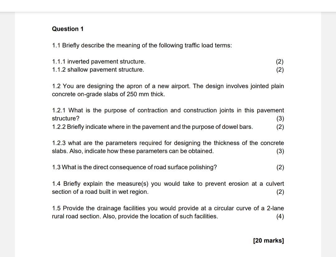 Question 1 1 . 1 Briefly describe the meaning of