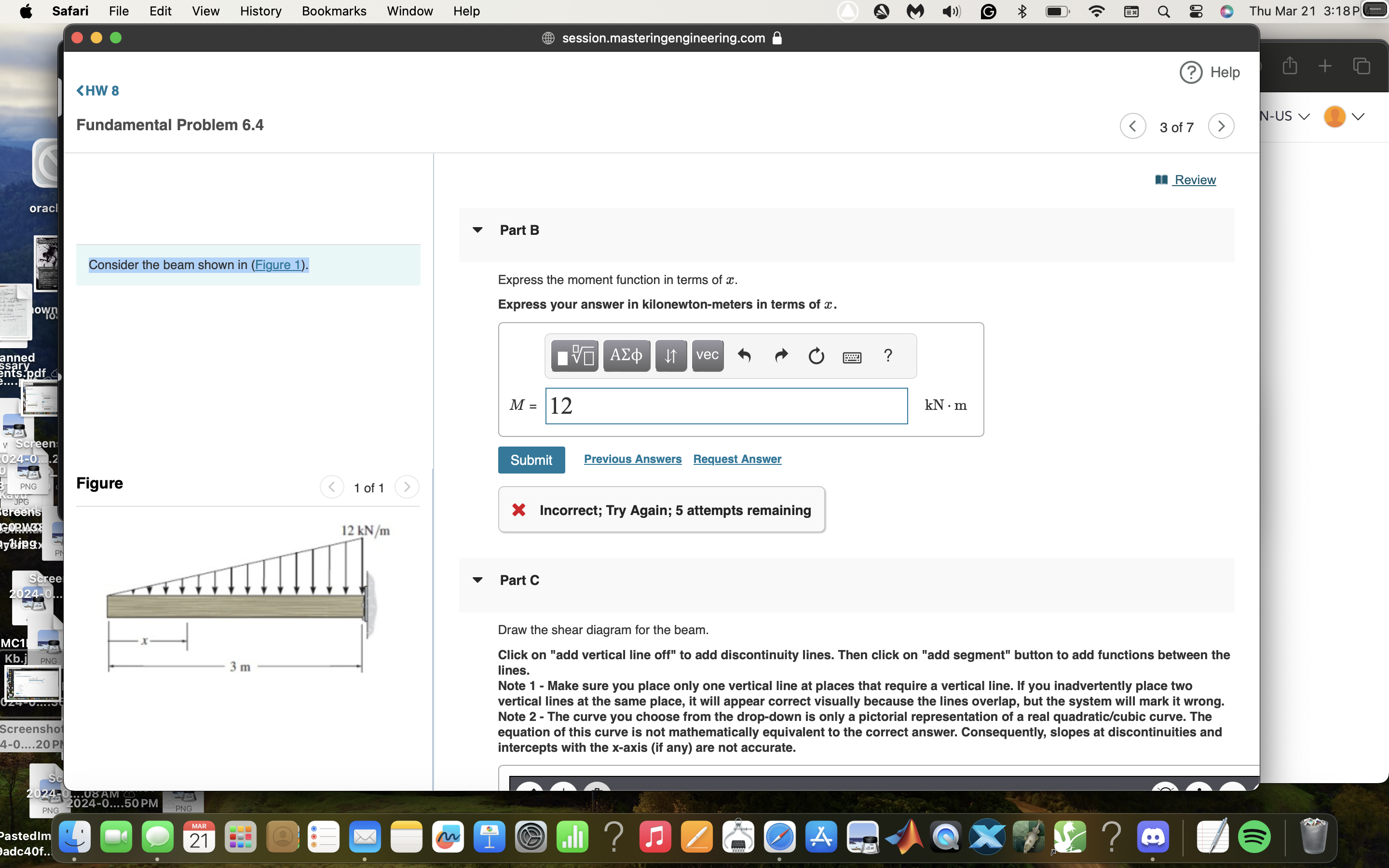 a . Express the shear function in terms of x b .