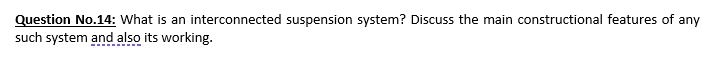 Question No . 1 4 : What is an interconnected