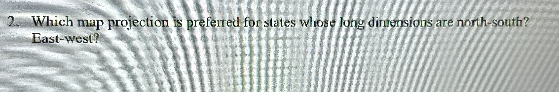 Which map projection is preferred for states