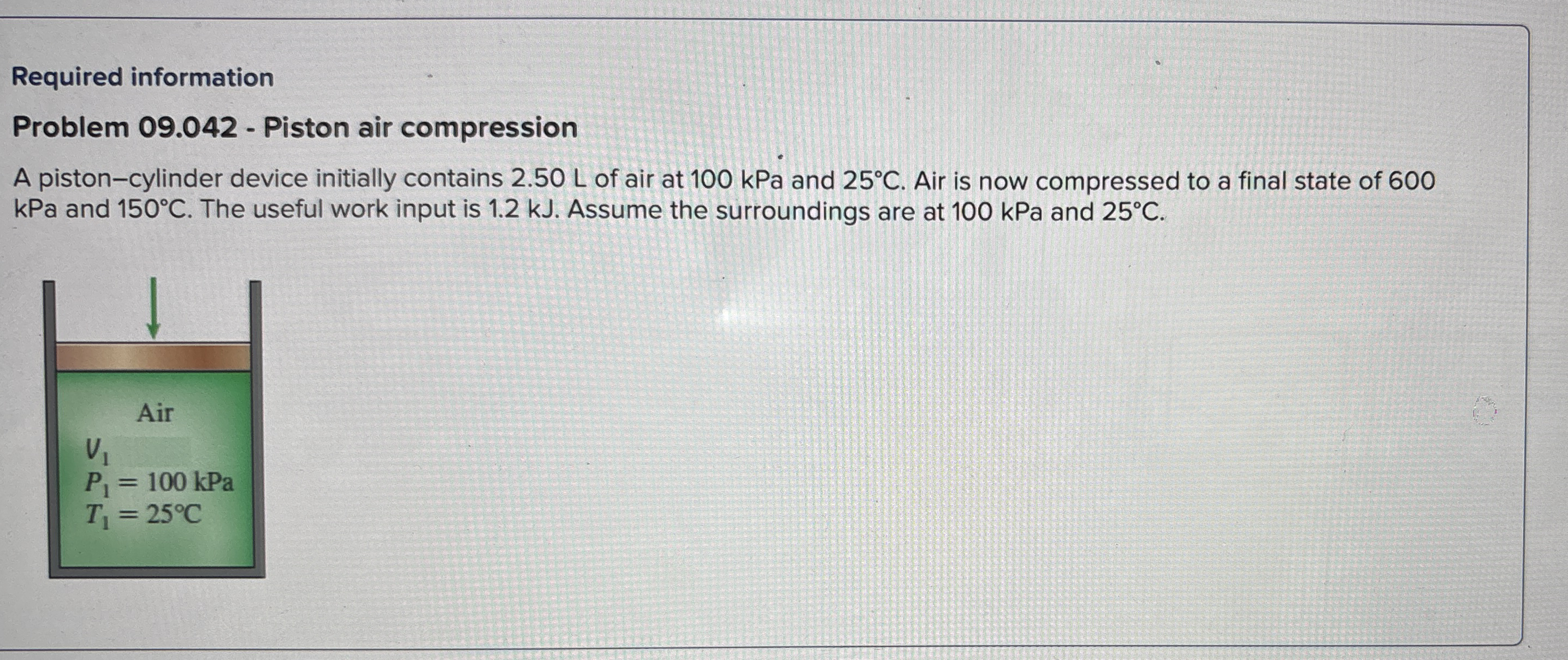 Required information Problem 0 9 . 0 4 2 - Piston