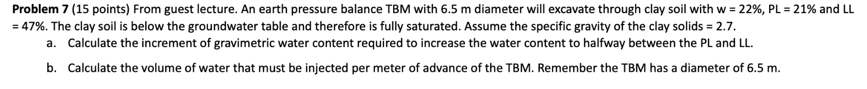 Problem 7 ( 1 5 points ) From guest lecture. An