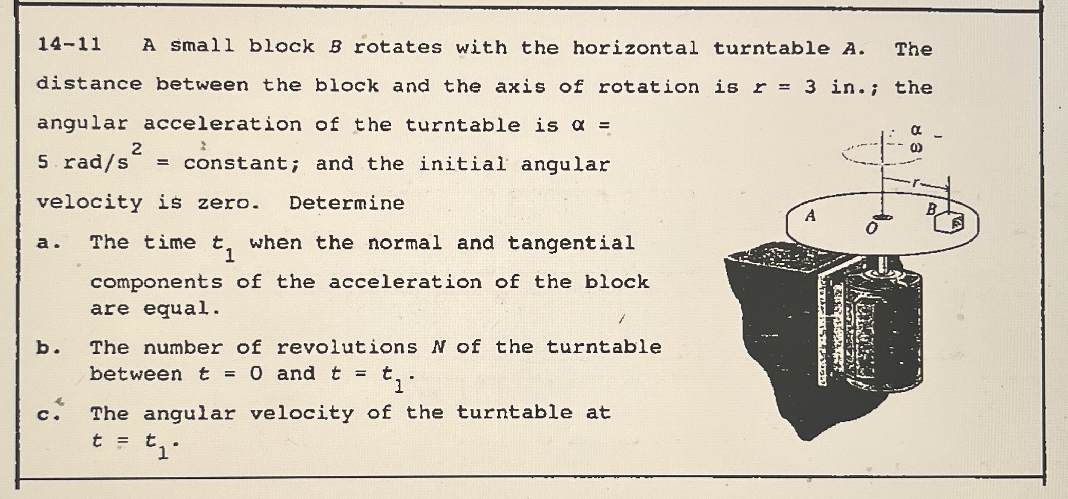 1 4 - 1 1 A small block B rotates with the