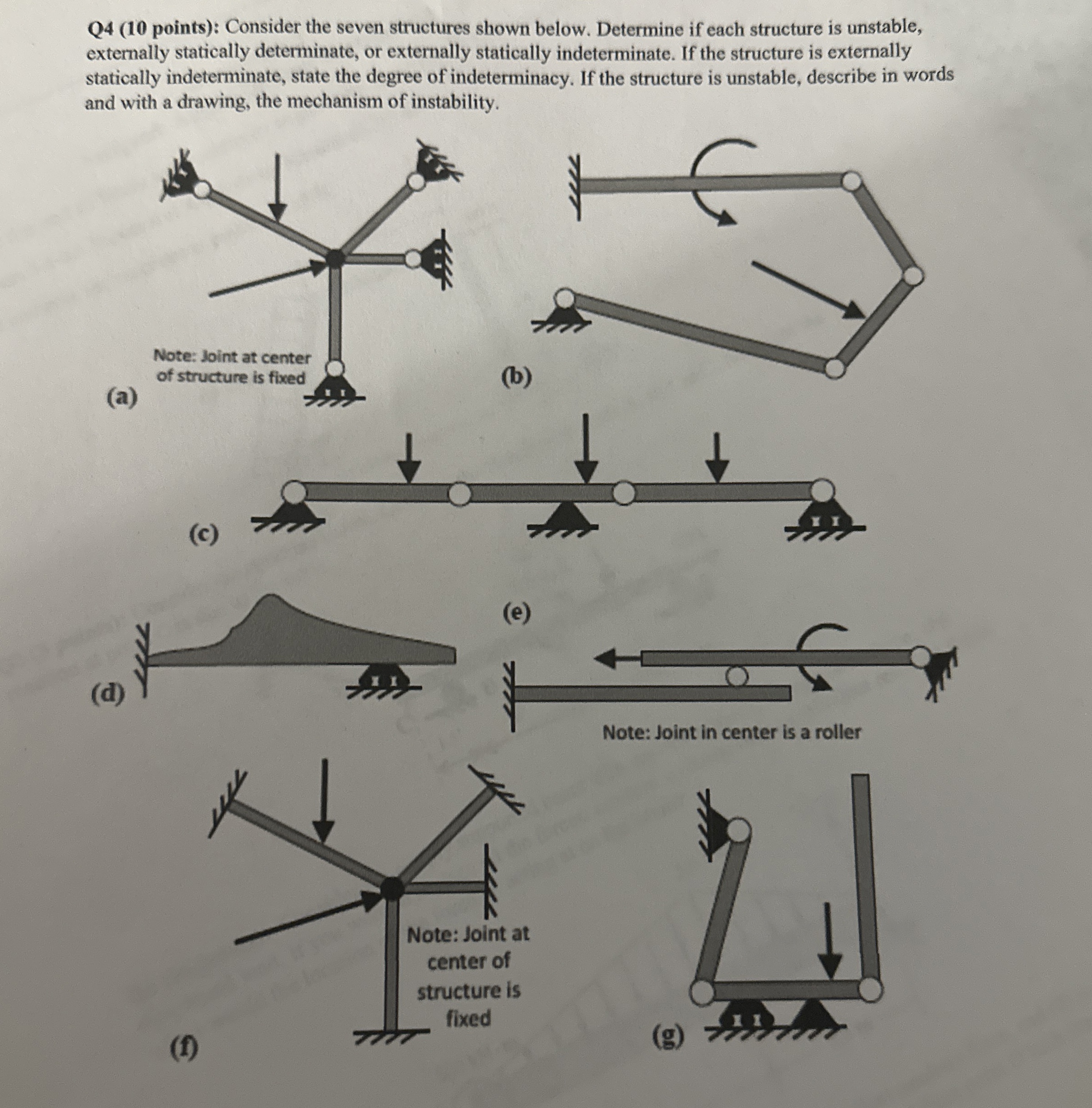 Q 4 ( 1 0 points ) : Consider the seven