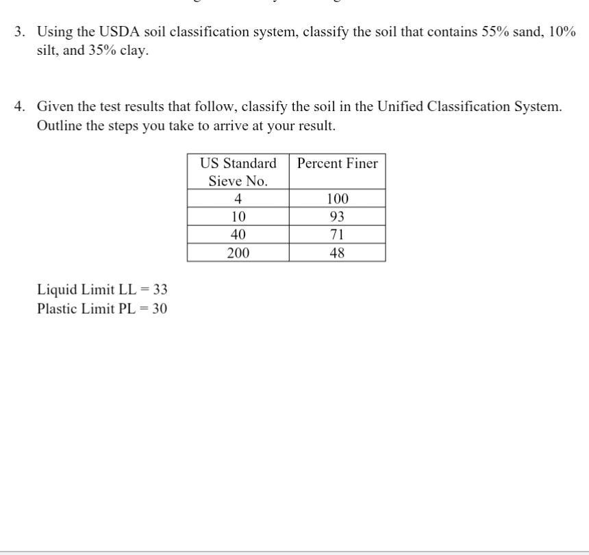 Using the USDA soil classification system,