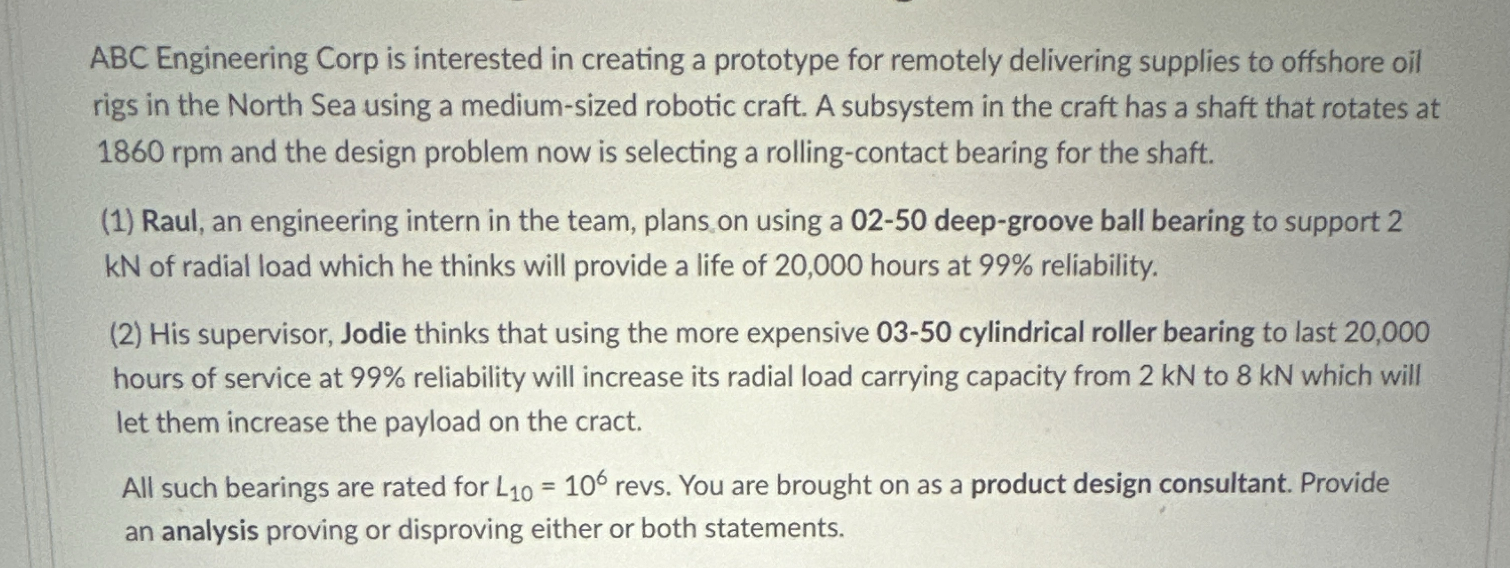 ABC Engineering Corp is interested in creating a