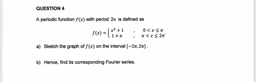 Further Differential Equation A periodic function