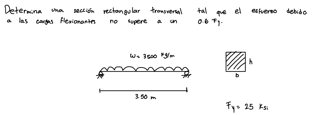 Determina una secci n rectangular transversal tal