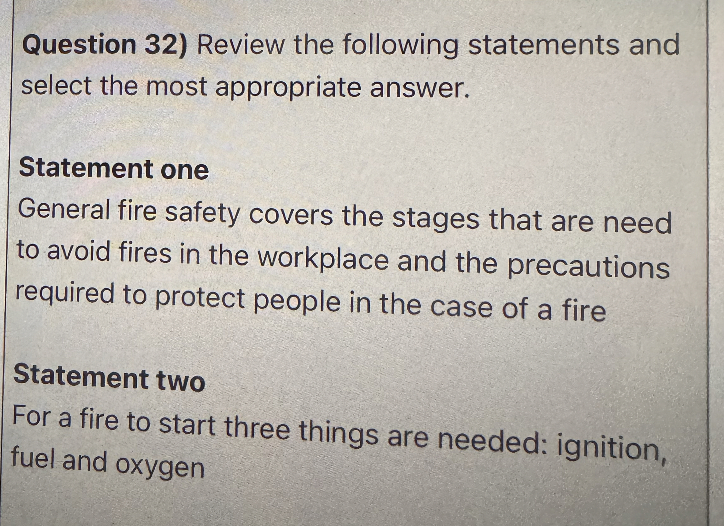 Question 3 2 ) Review the following statements