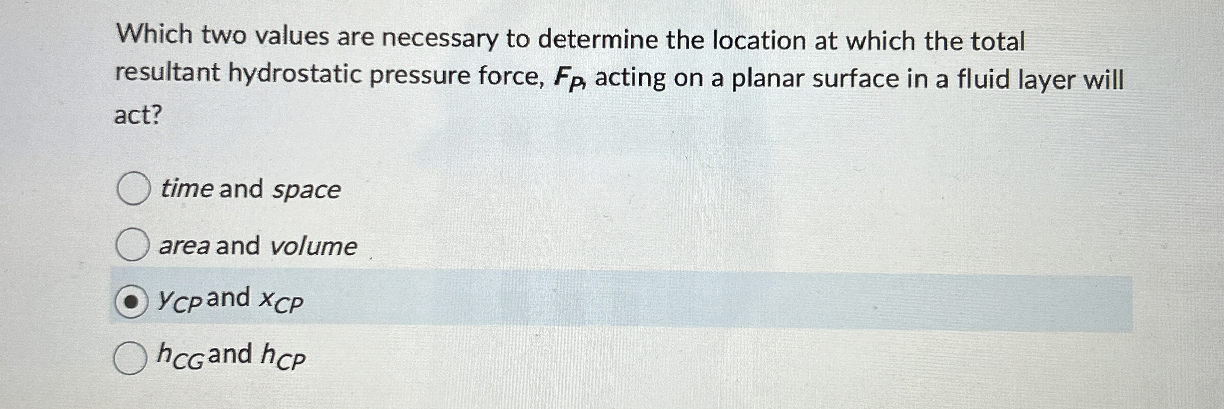 Which two values are necessary to determine the