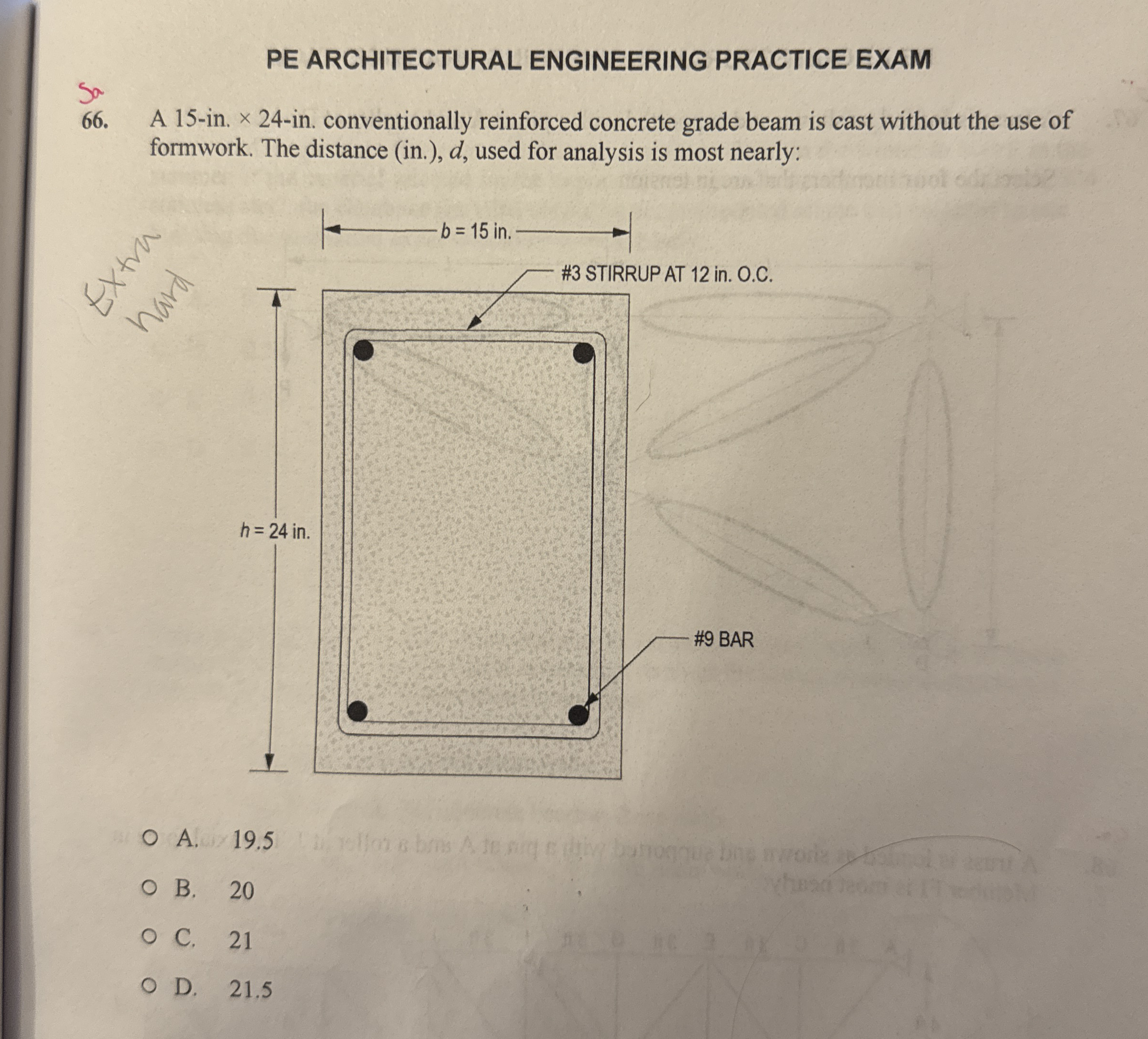 PE ARCHITECTURAL ENGINEERING PRACTICE EXAM A 1 5