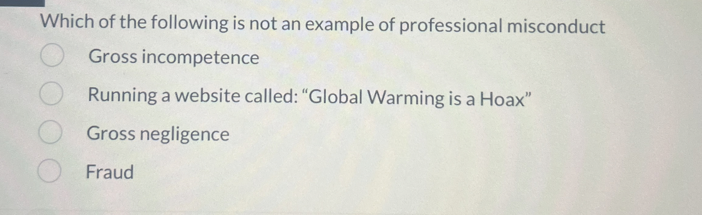 Which of the following is not an example of