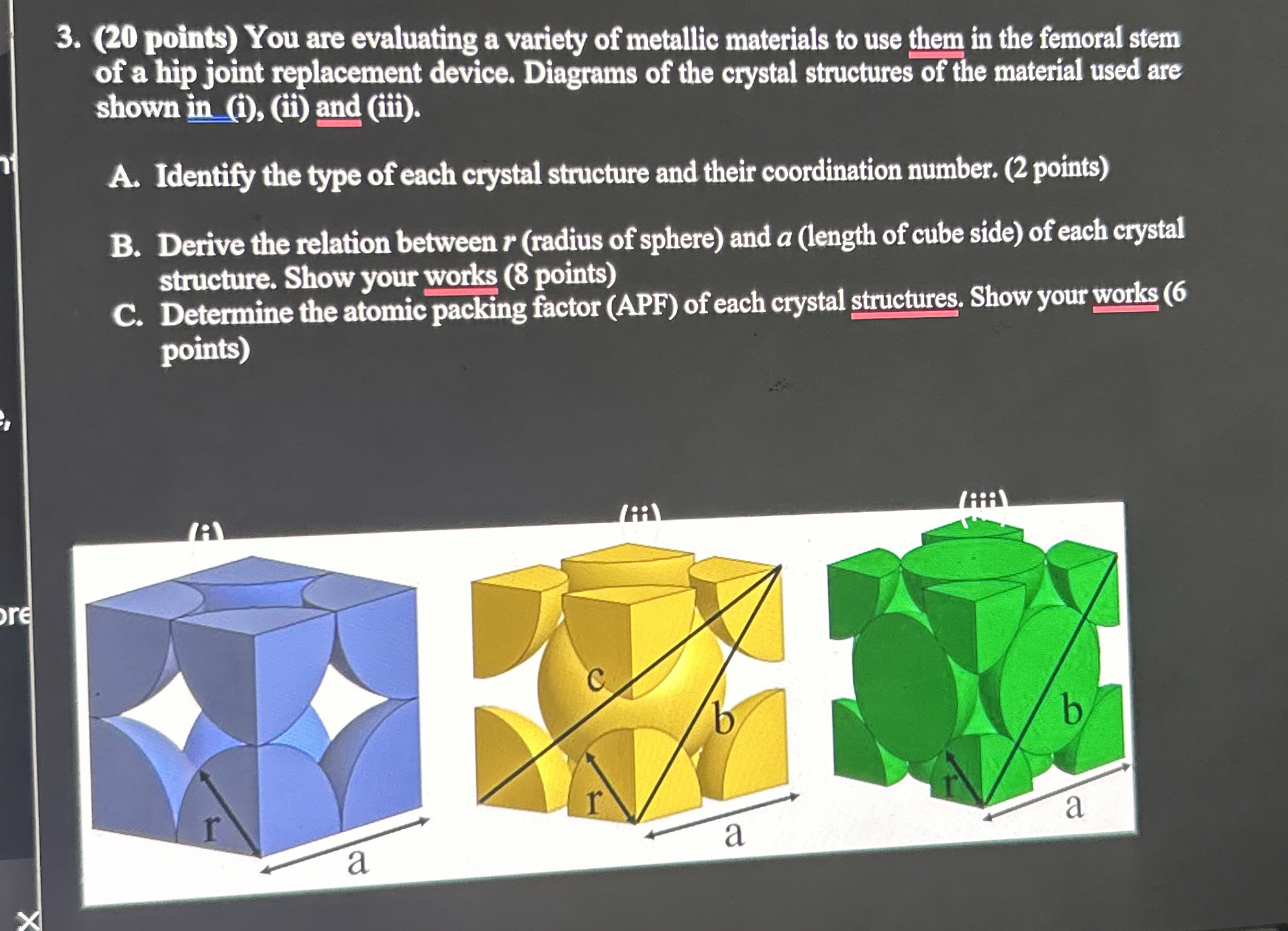 ( 2 0 points ) You are evaluating a variety of