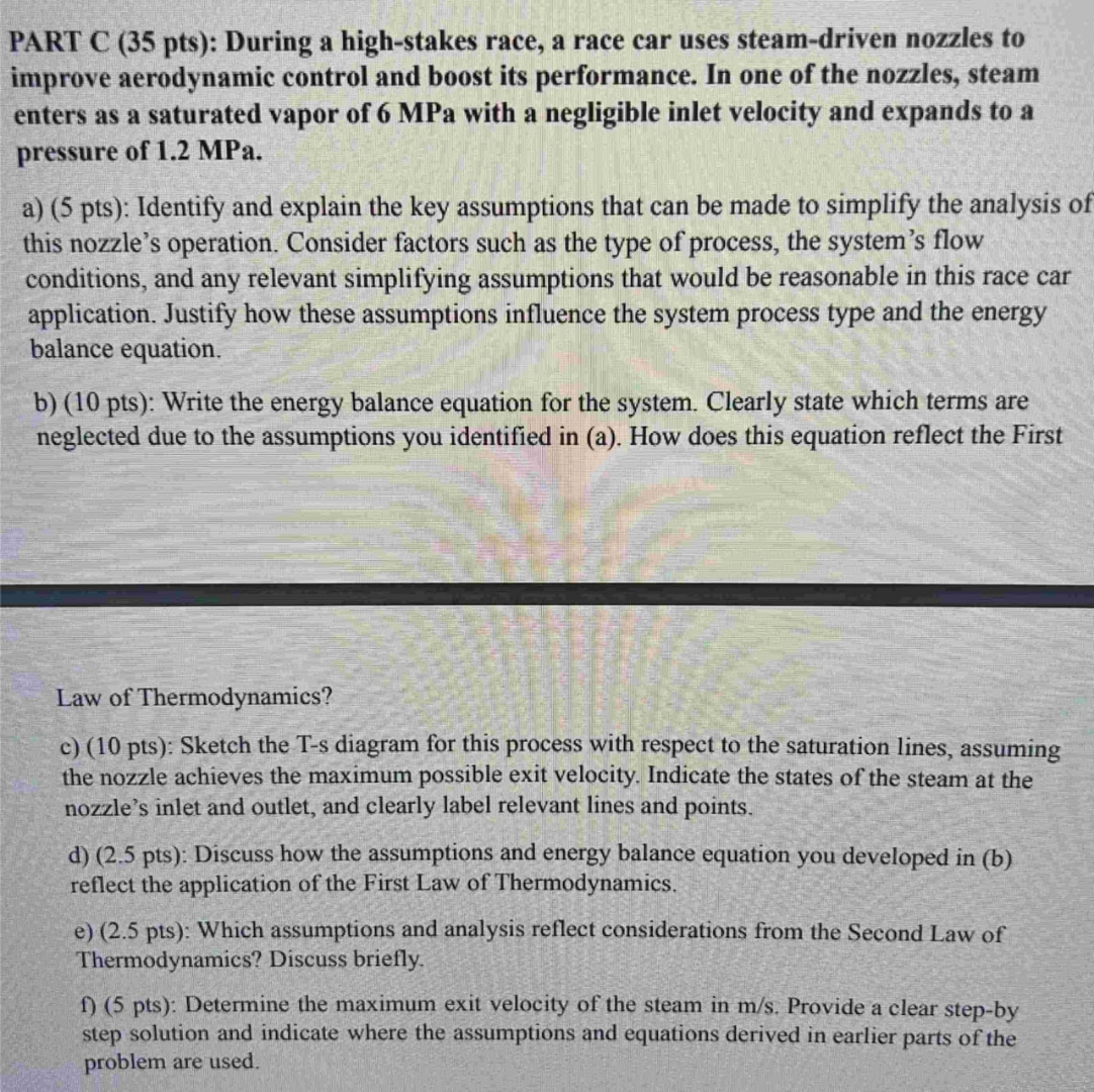 PART C ( 3 5 pts ) : During a high - stakes race,