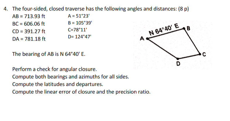 See image for orginal problem The four - sided,