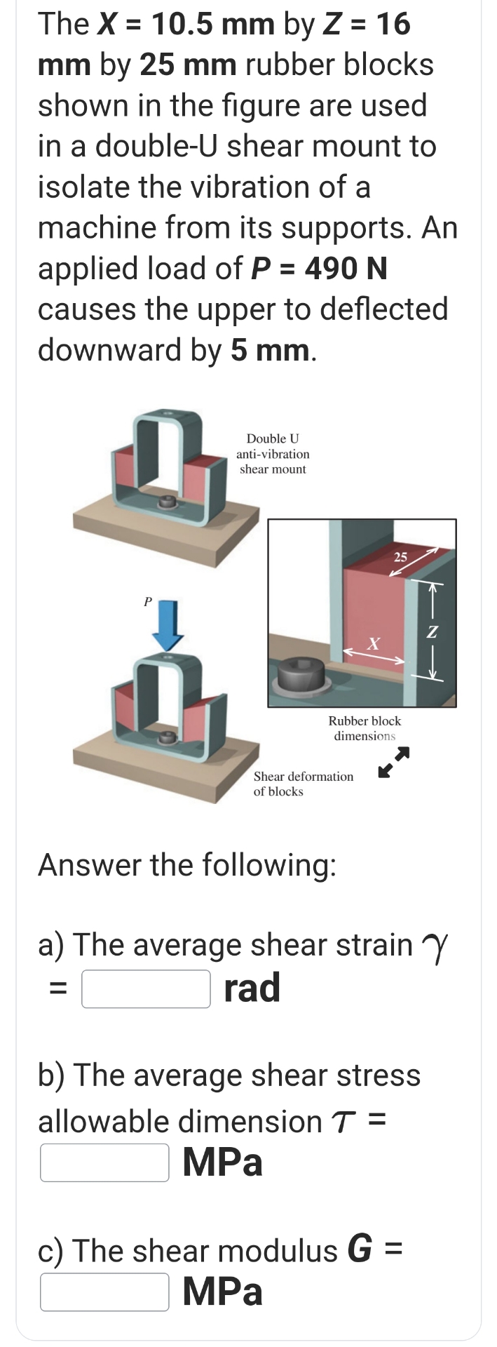 ask an expert The x = 1 0 . 5 m m by Z = 1 6 mm
