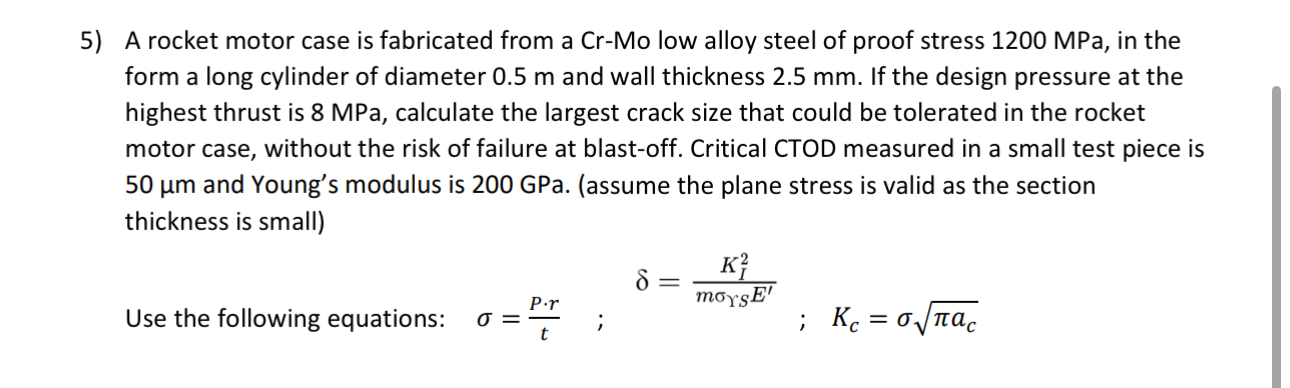 A rocket motor case is fabricated from a Cr - Mo