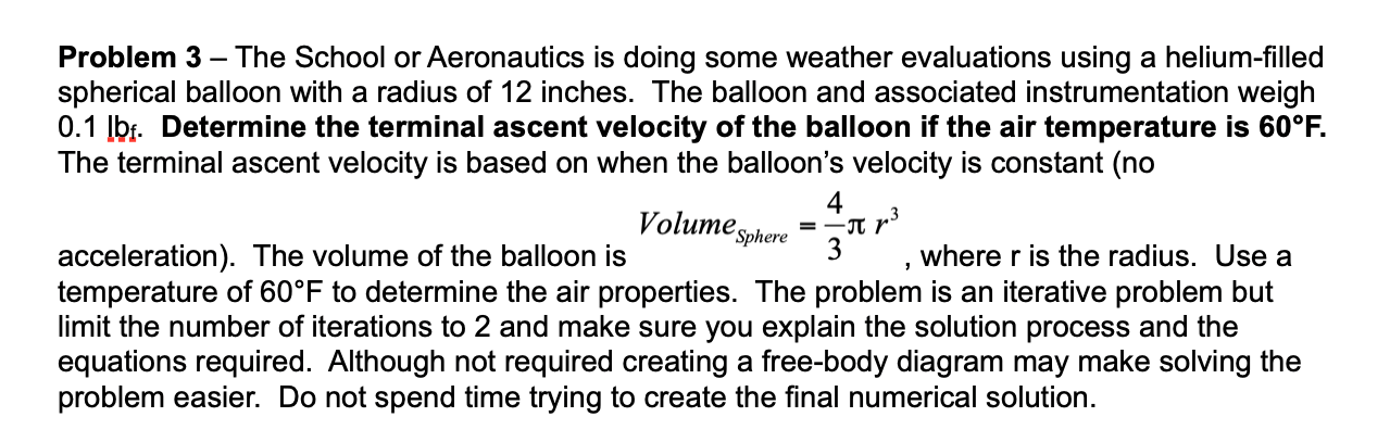 Problem 3 - The School or Aeronautics is doing