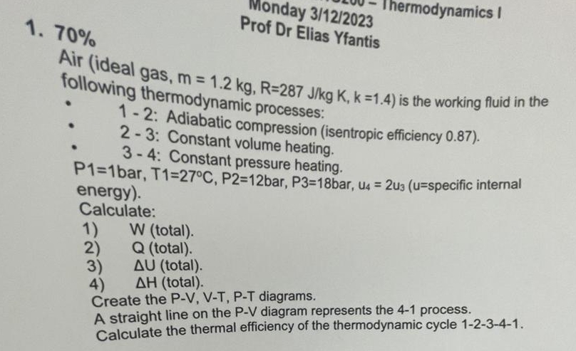 MOnday 3 1 2 ? 2 0 2 3 Prof Dr Elias Yfantis 7 0