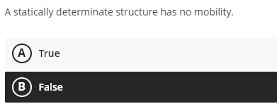A statically determinate structure has no