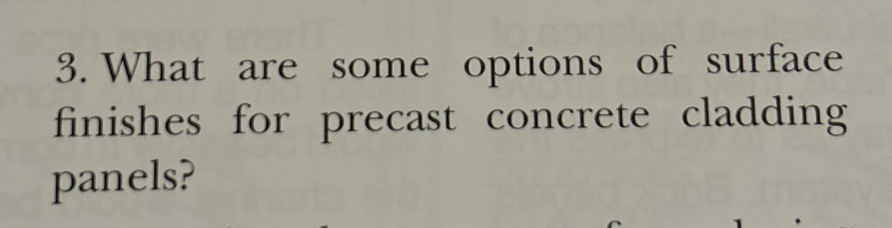 What are some options of surface finishes for