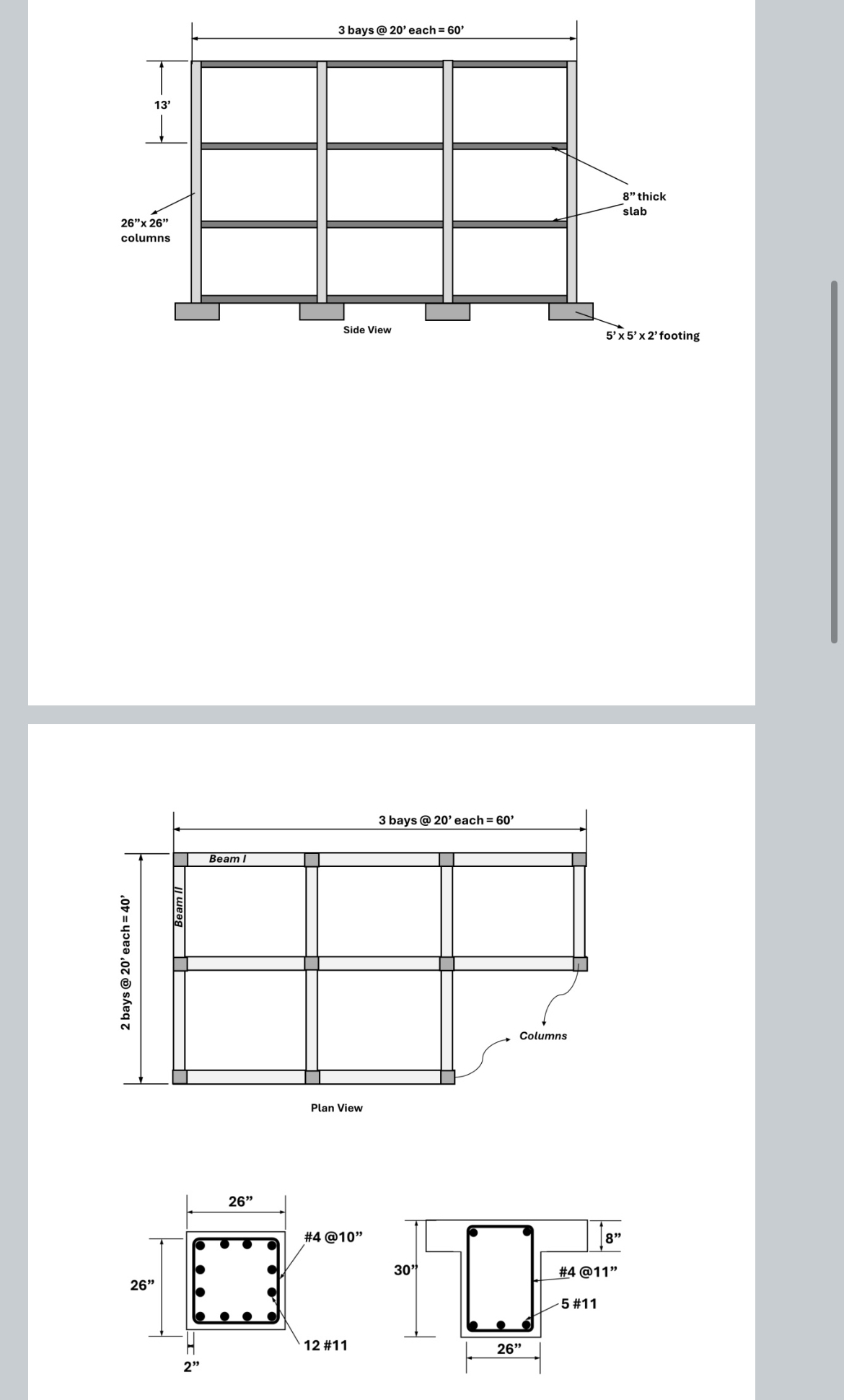 A three - story concrete building is shown in the
