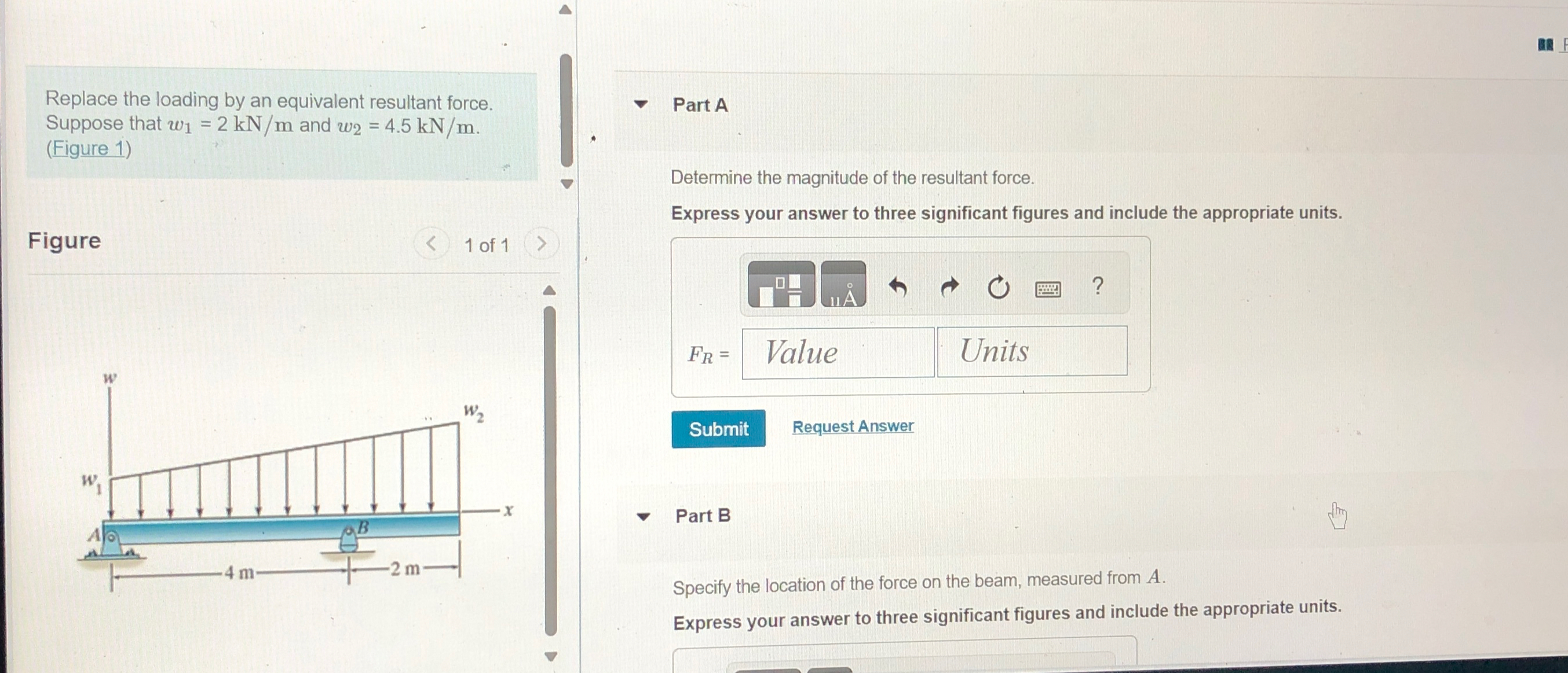 Replace the loading by an equivalent resultant