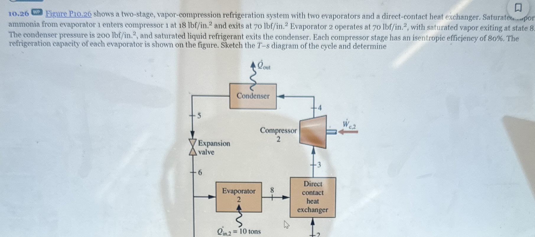 1 0 . 2 6 Figure P 1 0 . 2 6 shows a two - stage,