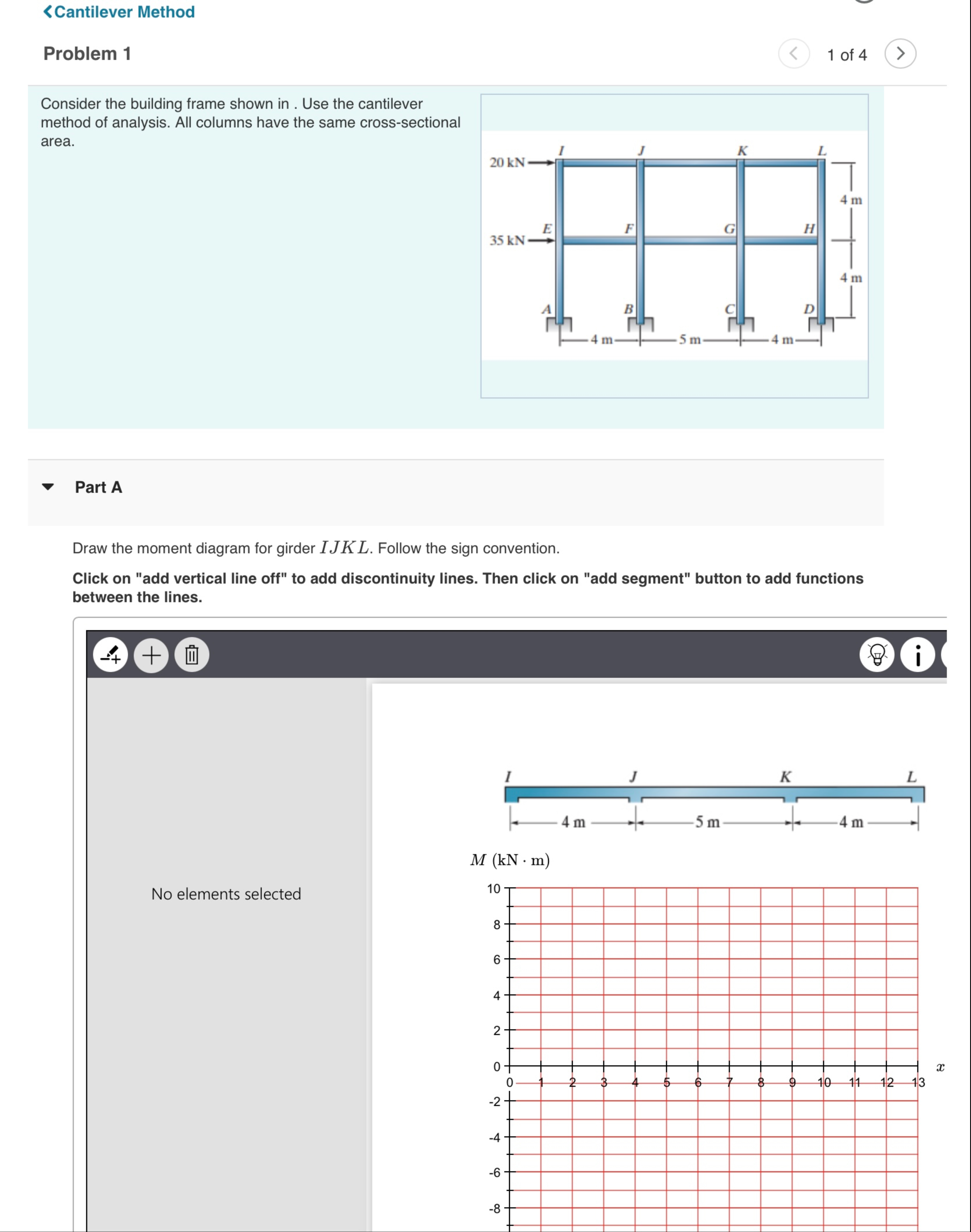 Problem 1 1 of 4 Consider the building frame