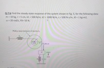 Q - 7 - b Find the steady - state response of the