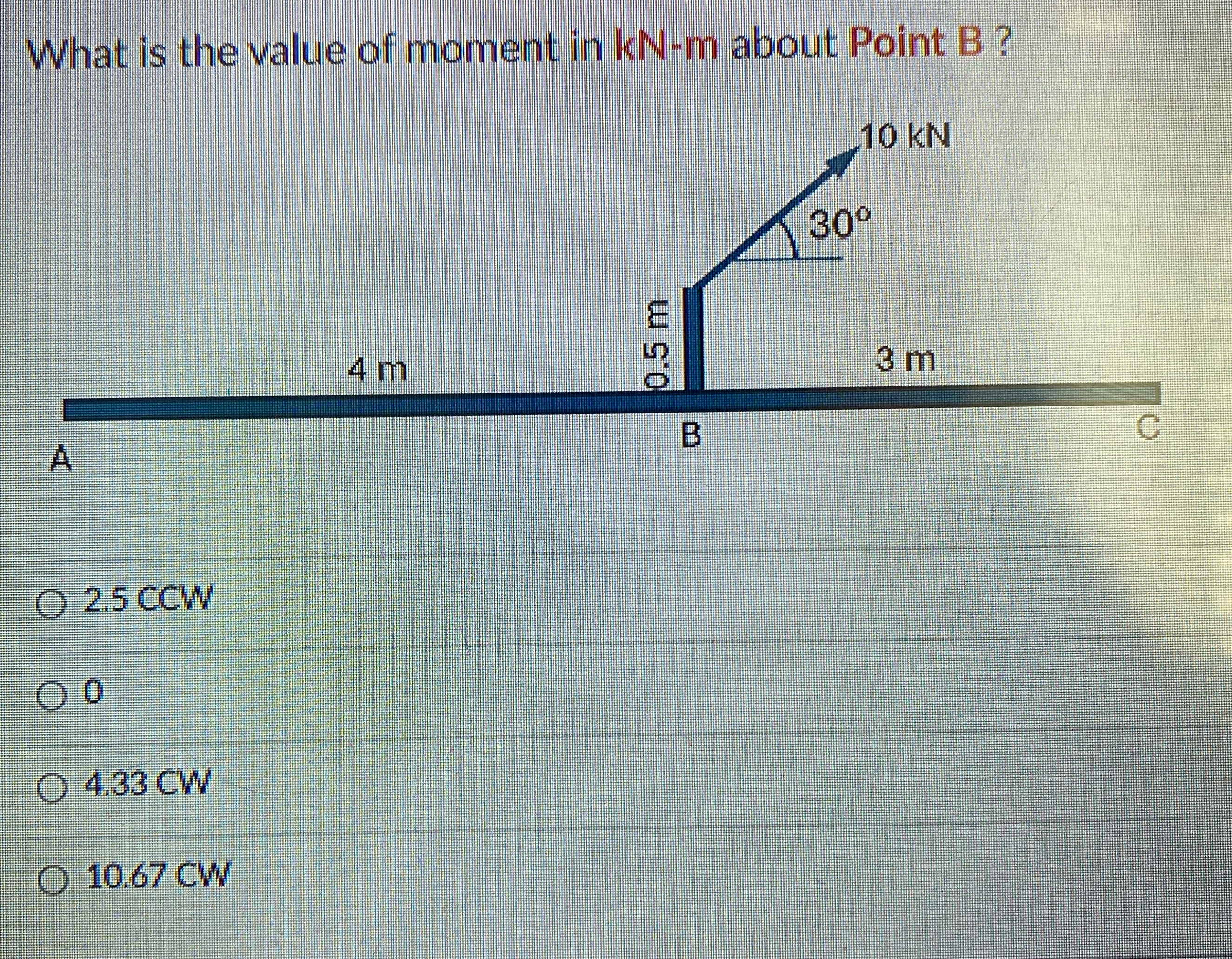 What is the value of moment in Kn - m