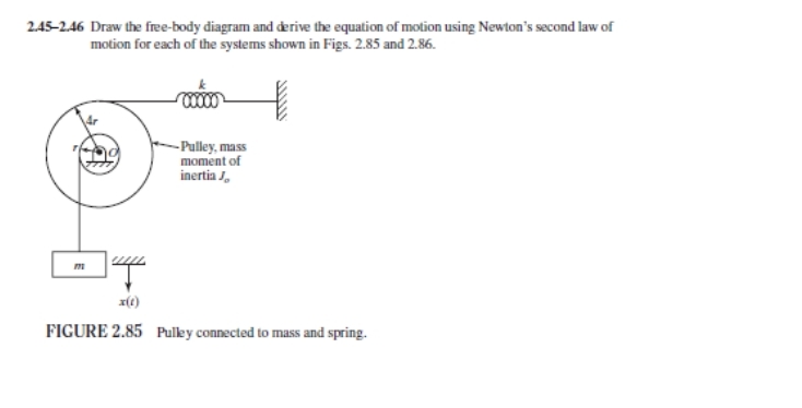2 . 4 5 - 2 . 4 6 Draw the free - body diagram