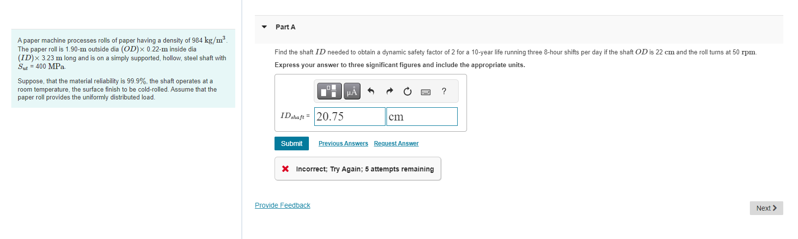 A paper machine processes rolls of paper having a