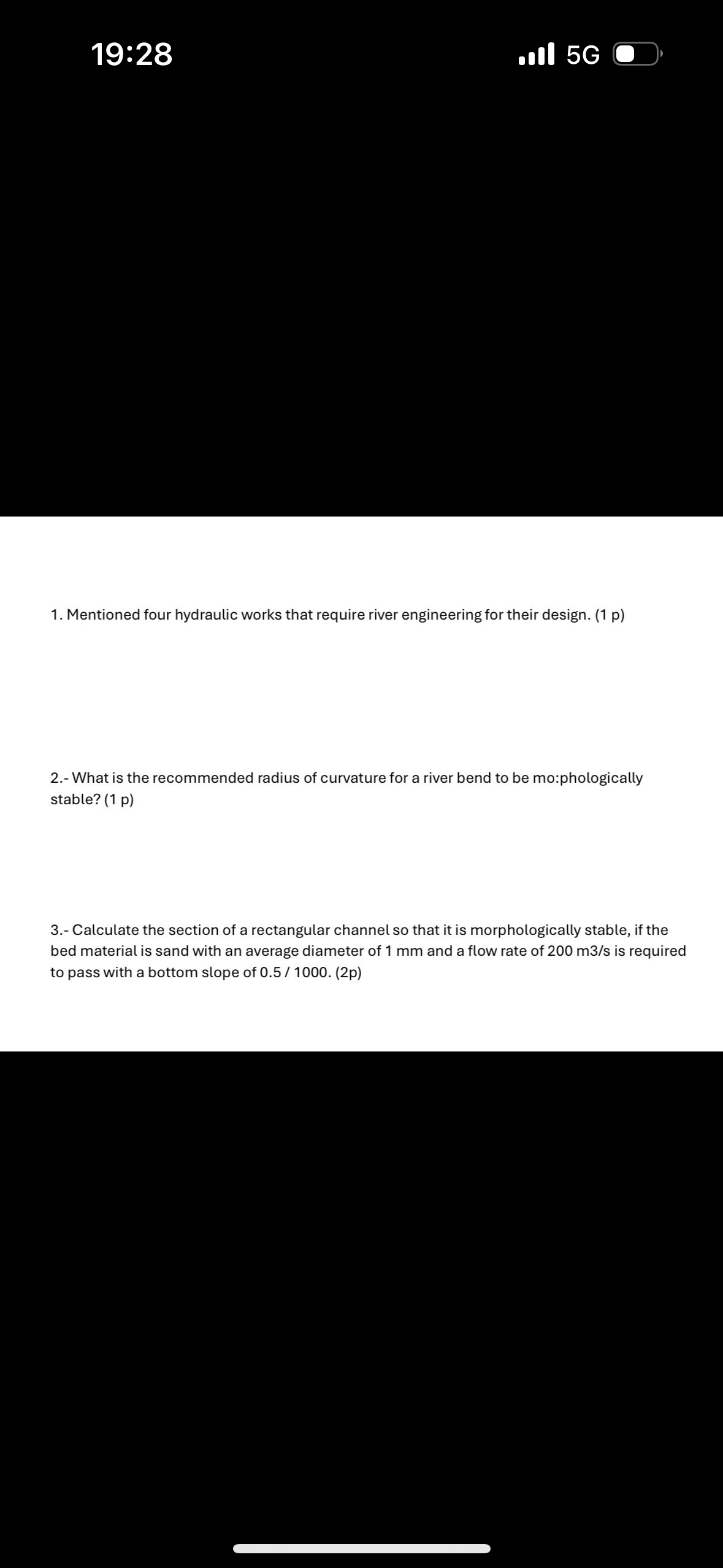 1 9 : 2 8 all 5 G Mentioned four hydraulic works