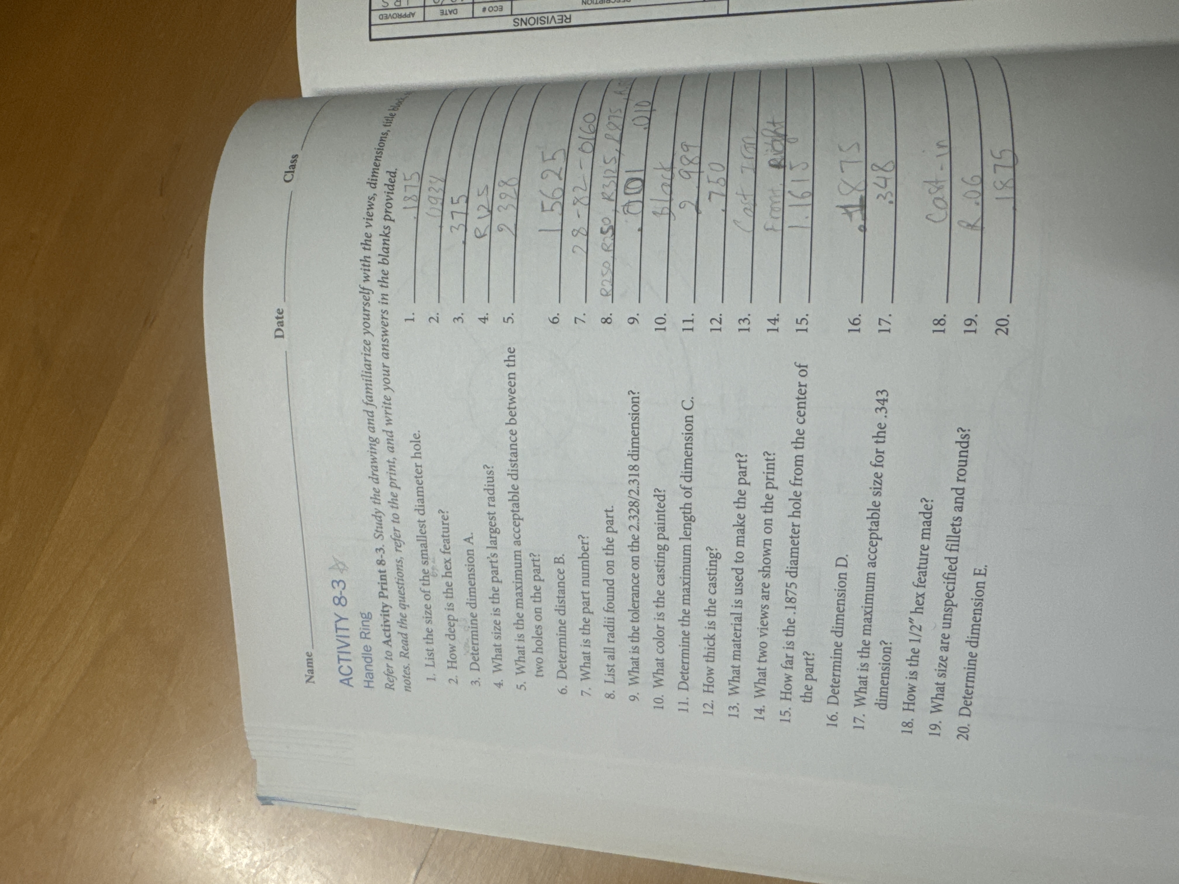 ACTIVITY 8 - 3 Handle Ring Refer to Activity