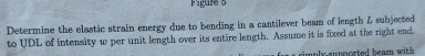Determine the elastic strain energy due to