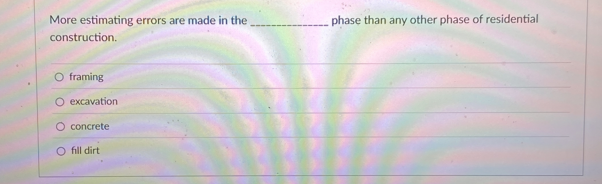 More estimating errors are made in the phase than