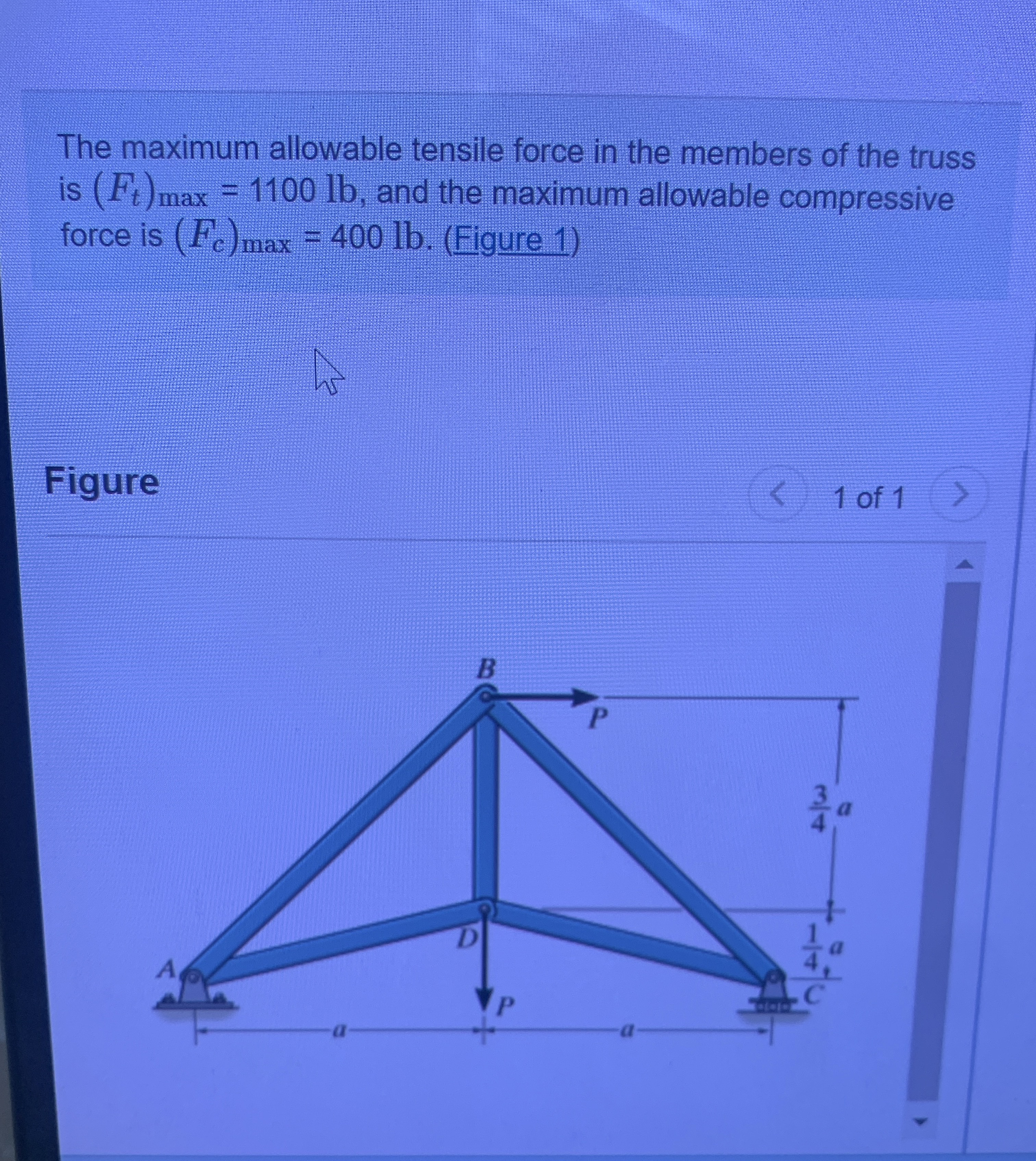 The maximum allowable tensile force in the