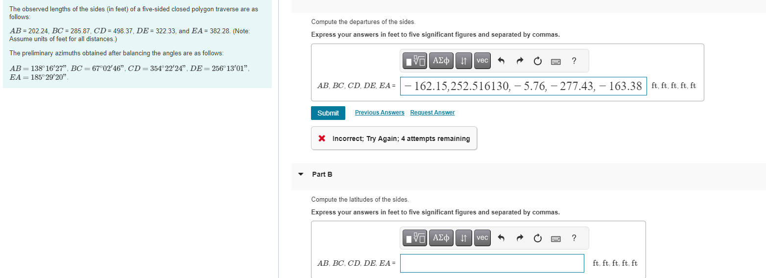 The observed lengths of the sides ( in feet ) of