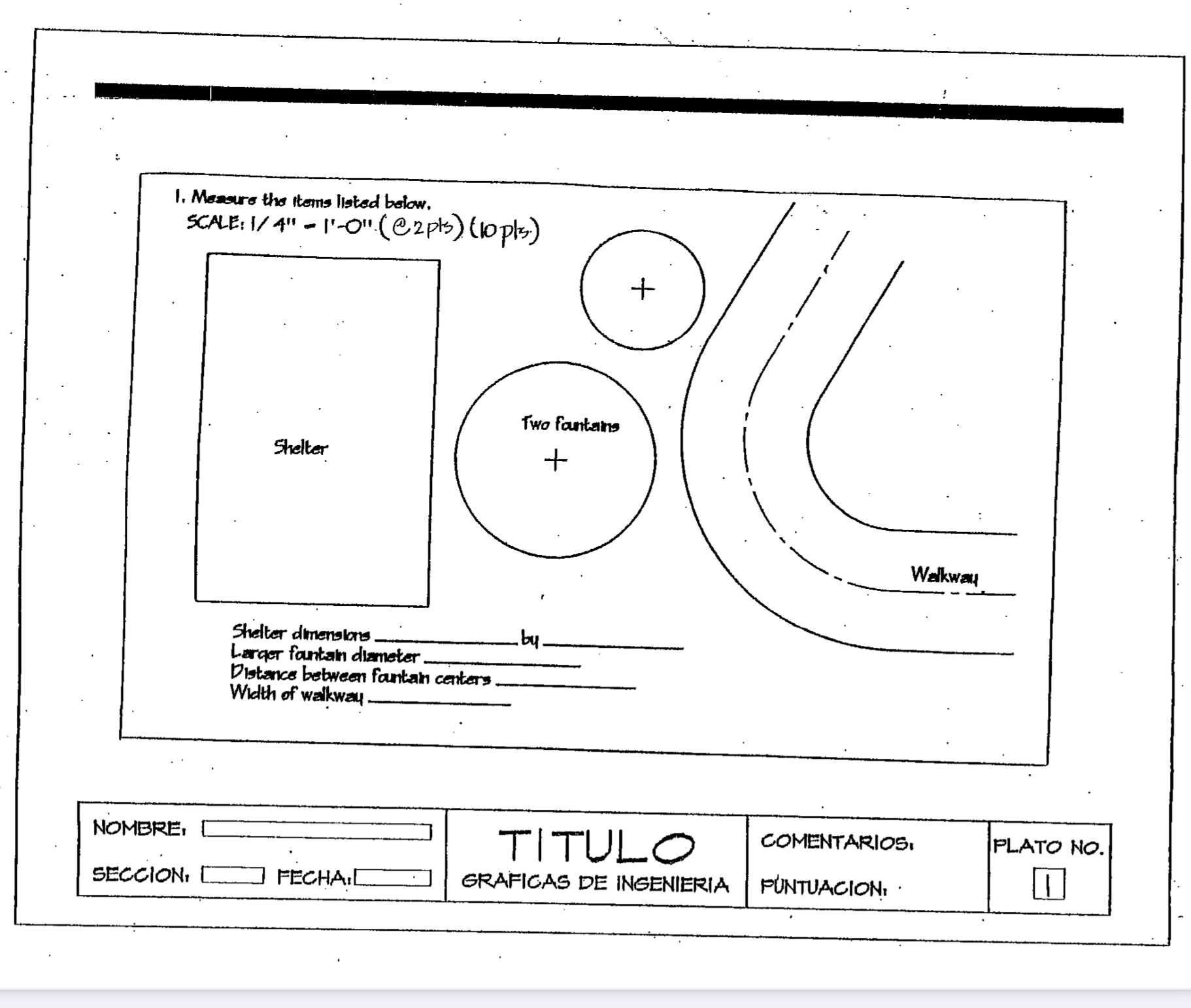Moseure the Hems listed below. Shelter dimensions