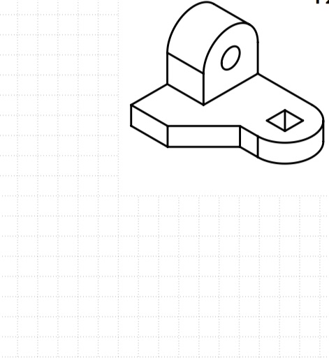 Create sketches of the third angle projection
