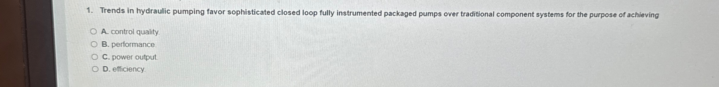 Trends in hydraulic pumping favor sophisticated