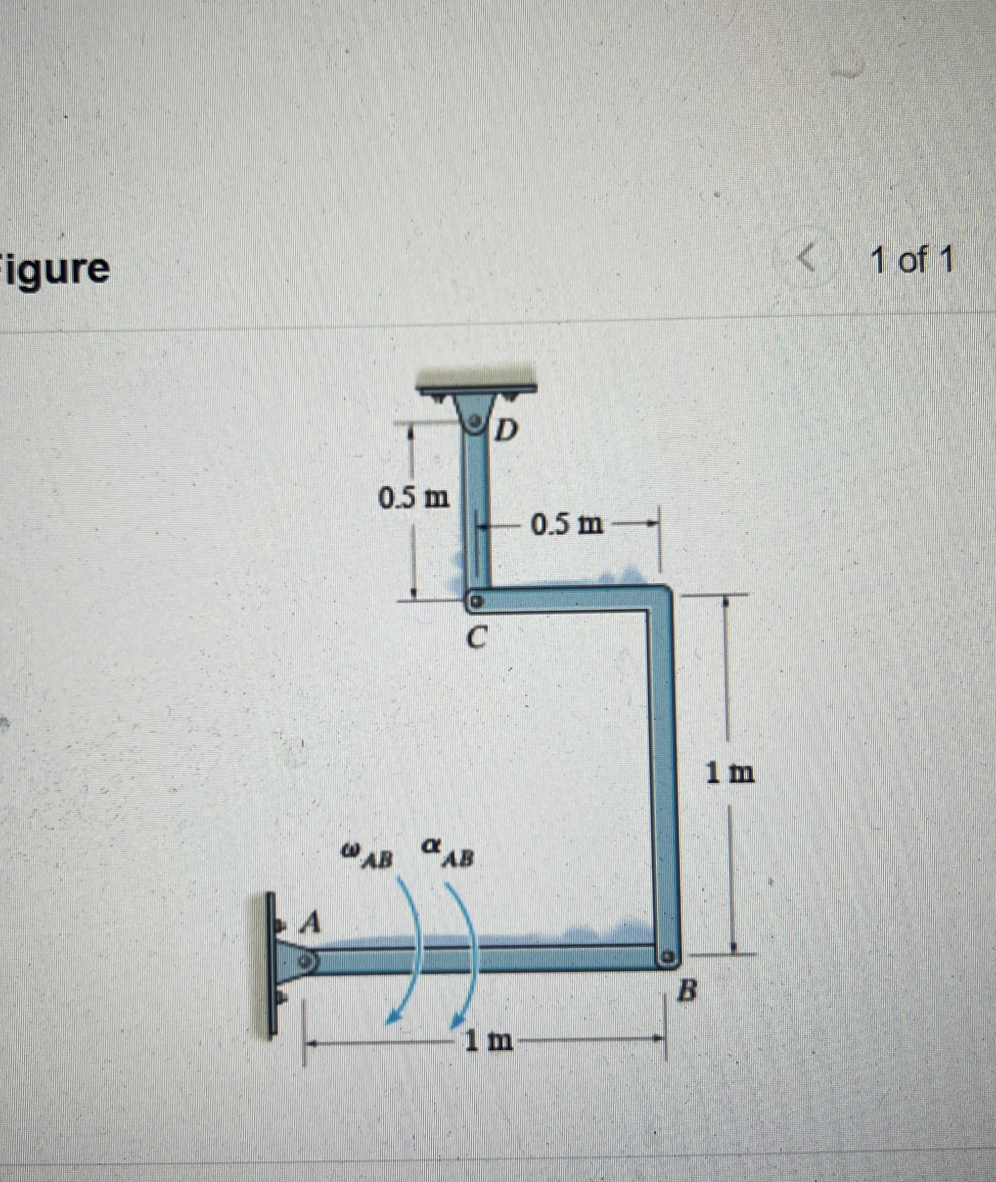 Link A B has the angular velocity A B = 4 r a d s