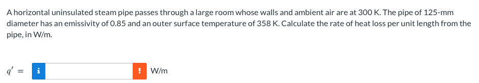 A horizontal uninsulated steam pipe passes